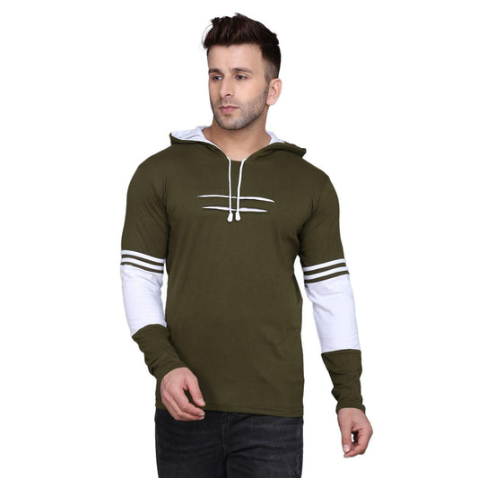 Denzolee Colorblocked Men's Hooded T-Shirt